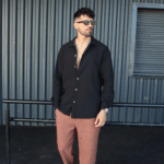 מכנס פשתן אוברסייז ארוך חום