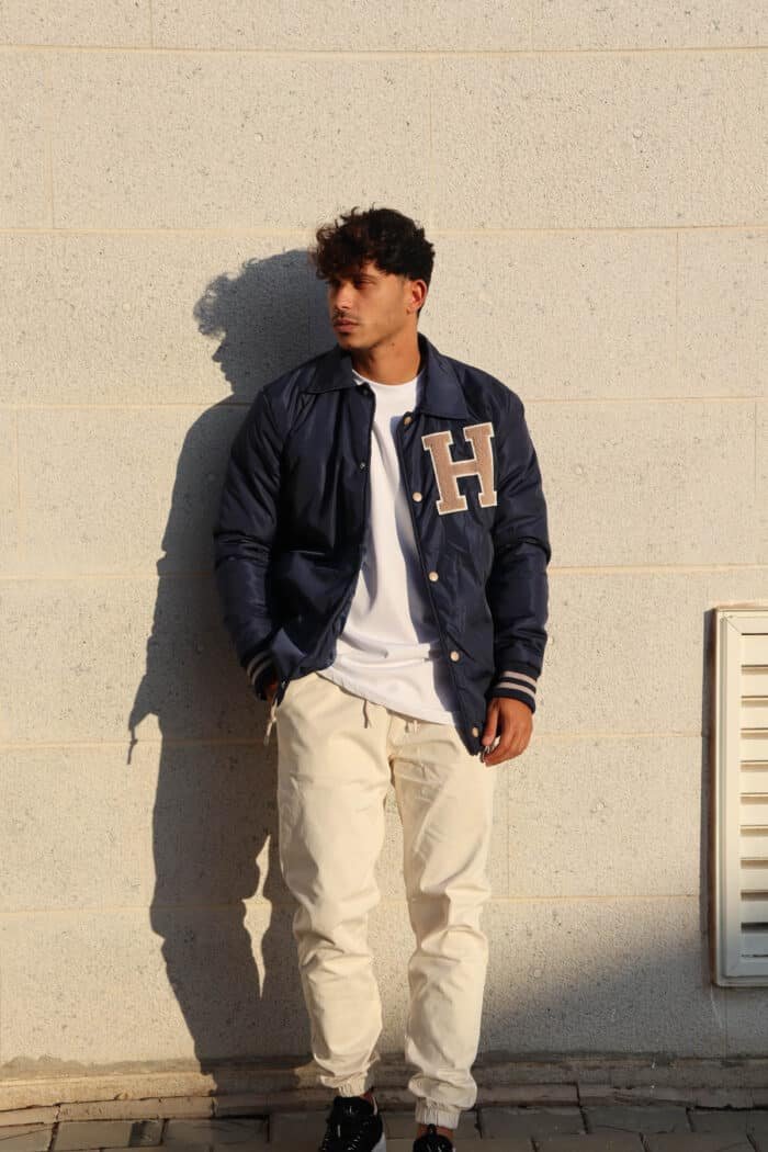 ⁦ג׳קט בייסבול H כחול⁩ – תמונה ⁦4⁩