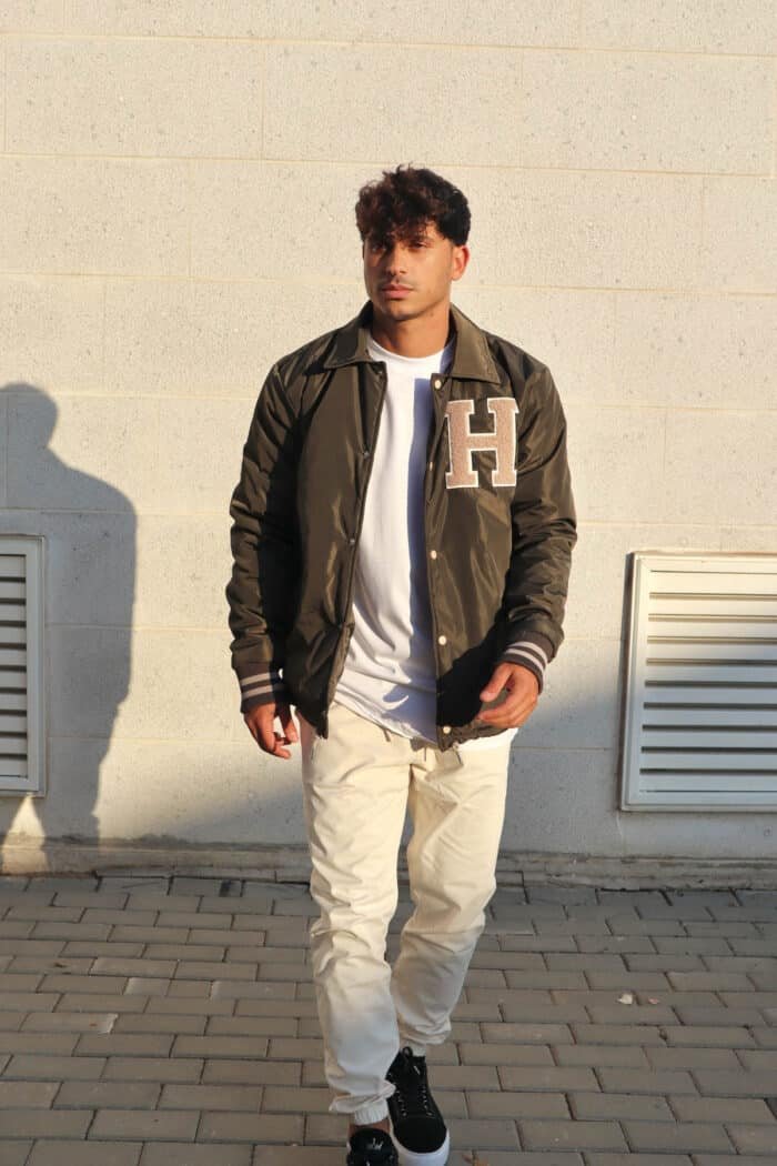 ⁦ג׳קט בייסבול H ירוק⁩ – תמונה ⁦4⁩