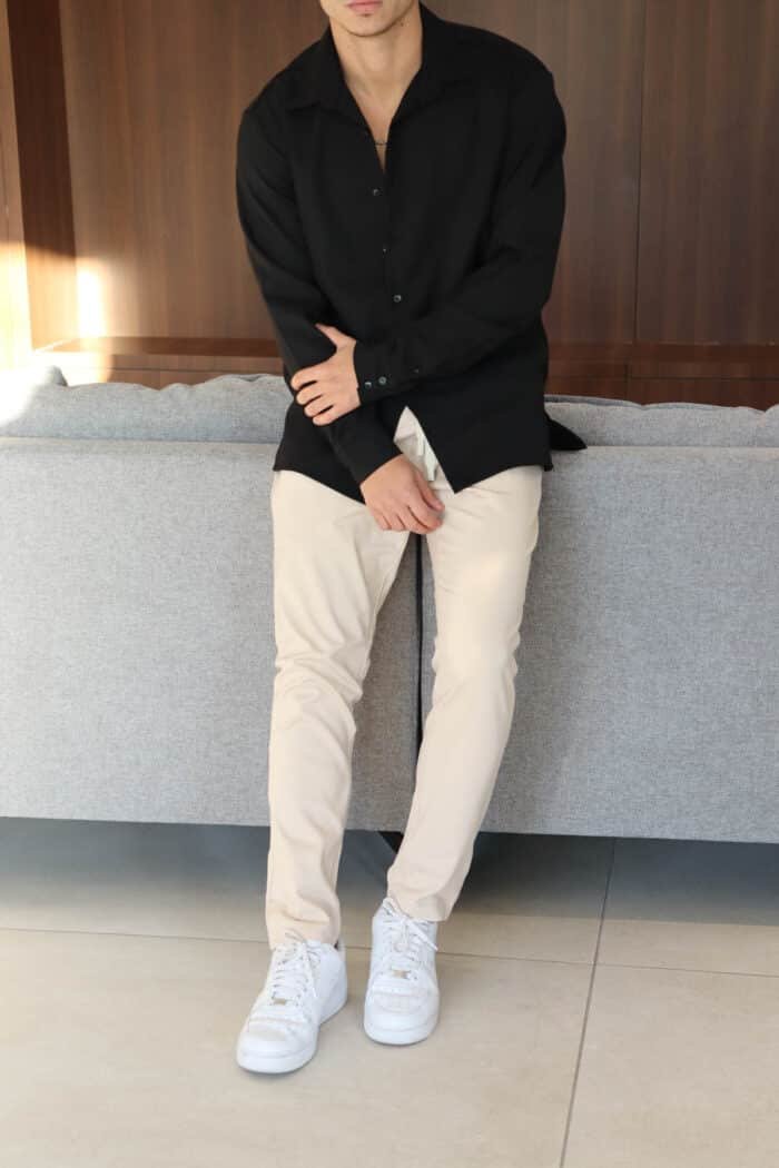 ⁦מכנס פראדה אלגנט בז׳⁩ – תמונה ⁦2⁩