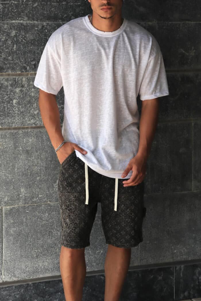 ⁦חולצת פשתן סלאב לבנה⁩ – תמונה ⁦3⁩