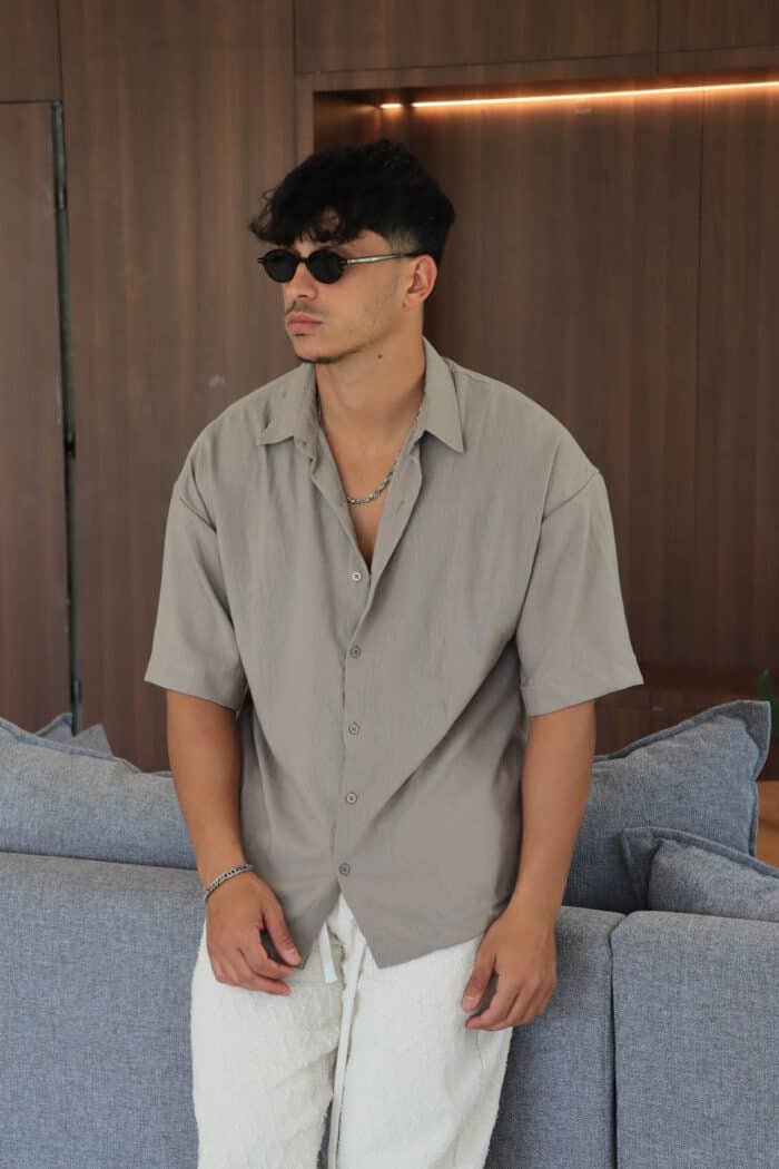 ⁦מכופתרת אלגנט קצרה אבן⁩ – תמונה ⁦4⁩