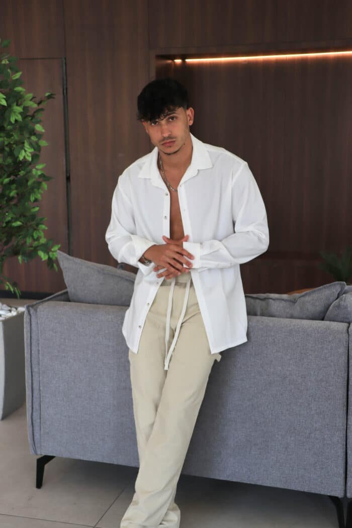 ⁦מכופתרת אלגנט לבנה⁩ – תמונה ⁦2⁩