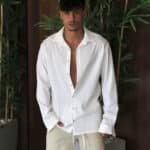 מכופתרת אלגנט לבנה