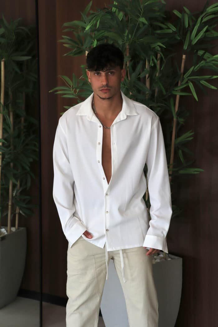 ⁦מכופתרת אלגנט לבנה⁩ – תמונה ⁦3⁩