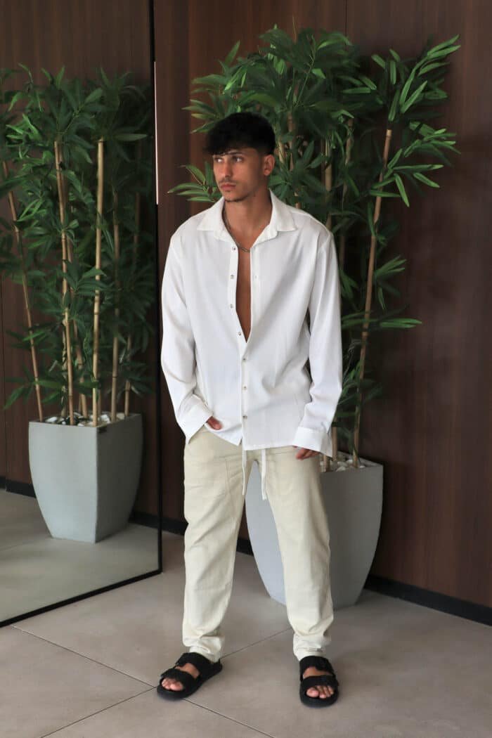 ⁦מכופתרת אלגנט לבנה⁩ – תמונה ⁦4⁩