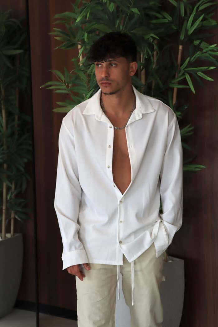 ⁦מכופתרת אלגנט לבנה⁩ – תמונה ⁦5⁩