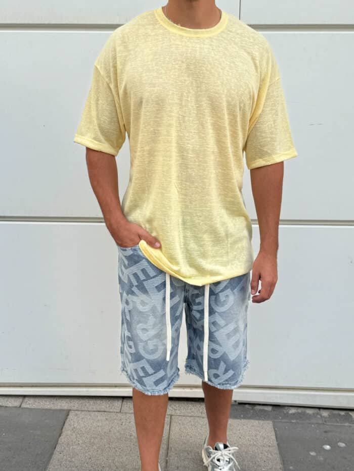 ⁦חולצת פשתן סלאב צהוב בהיר⁩ – תמונה ⁦2⁩