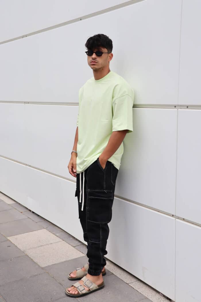 ⁦טישרט אוברסייז ST ירוק בהיר⁩ – תמונה ⁦4⁩