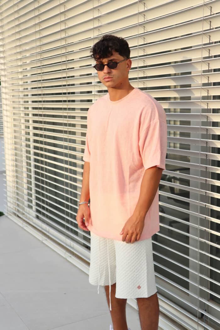 ⁦טישרט פשתן אפרסק⁩ – תמונה ⁦4⁩