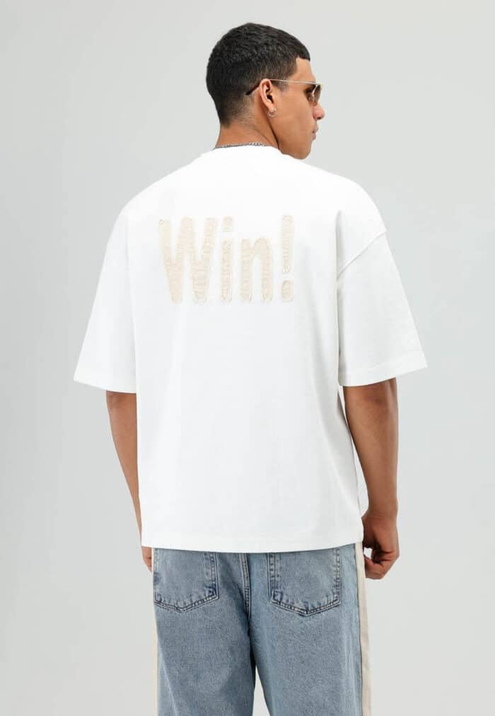 ⁦טישרט WIN לבנה⁩ – תמונה ⁦3⁩