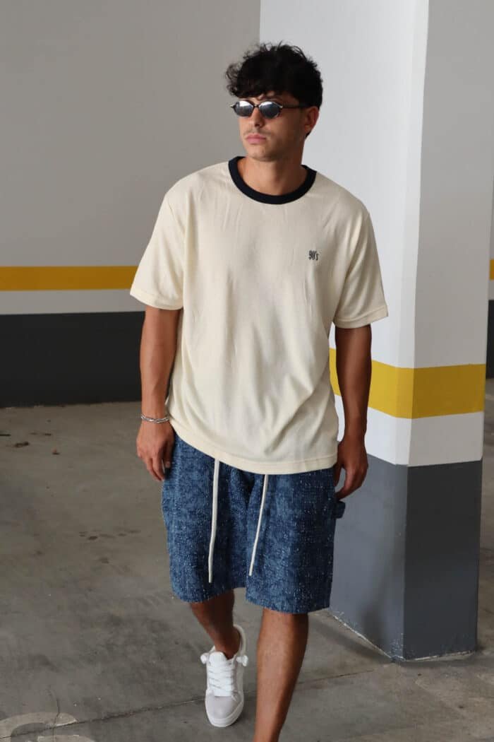 ⁦טישרט 90s שמנת⁩ – תמונה ⁦4⁩