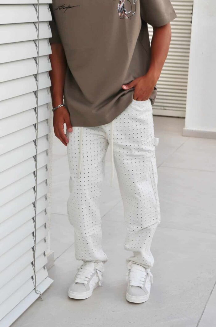 ⁦ג׳ינס תפירה ארוך לבן⁩ – תמונה ⁦4⁩