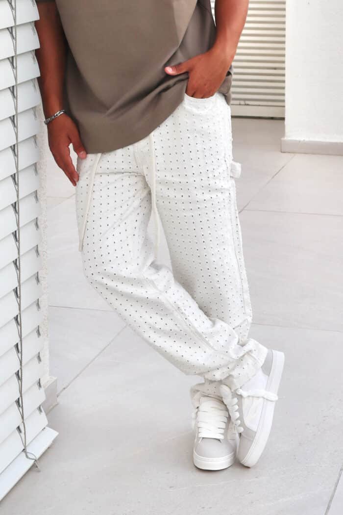 ⁦ג׳ינס תפירה ארוך לבן⁩ – תמונה ⁦6⁩