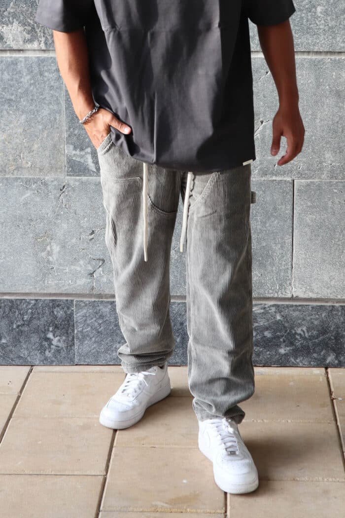 ⁦מכנס קורדרוי אפור⁩ – תמונה ⁦2⁩