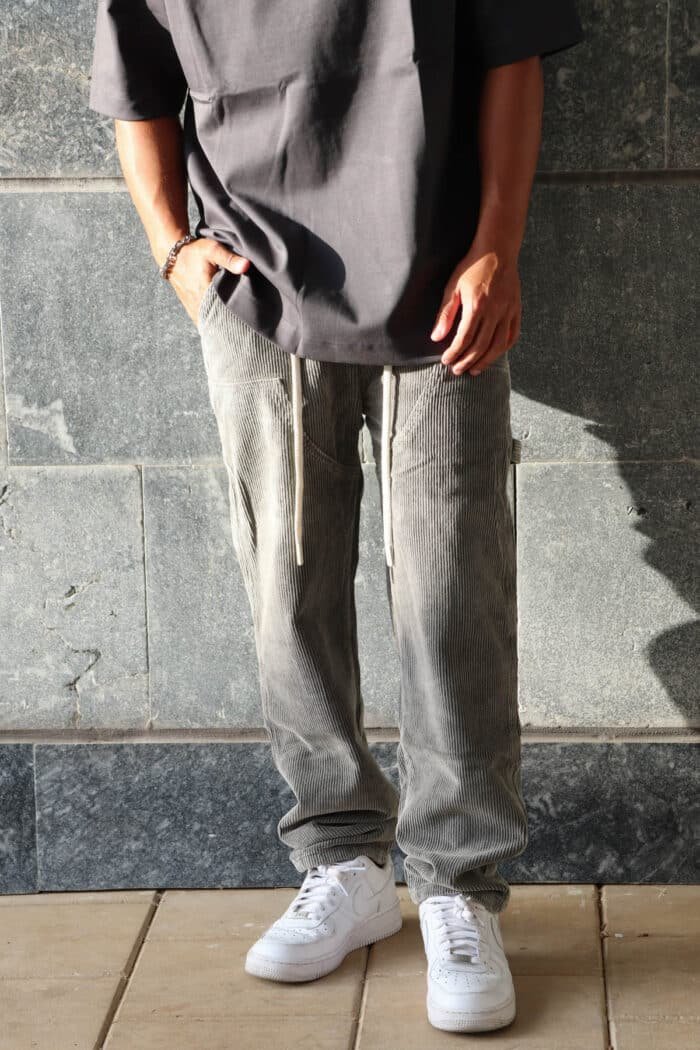 ⁦מכנס קורדרוי אפור⁩ – תמונה ⁦4⁩