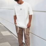 מכנס פשתן ארוך חום