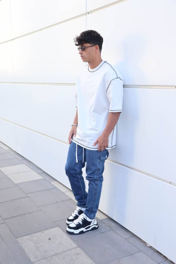 ⁦נעלי CAYO שחור לבן⁩ – תמונה ⁦5⁩