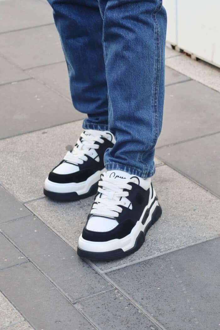 ⁦נעלי CAYO שחור לבן⁩ – תמונה ⁦6⁩