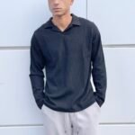 חולצת פולו שחורה