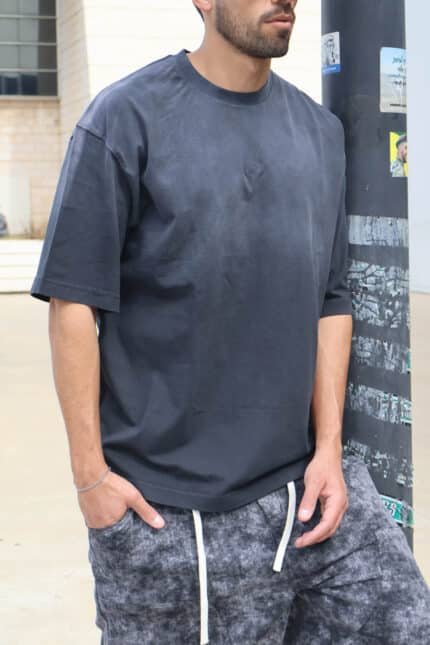 טישרט M ווש אפור