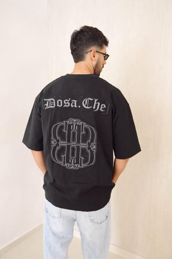 ⁦טישרט DOS רקמה שחור⁩ – תמונה ⁦4⁩