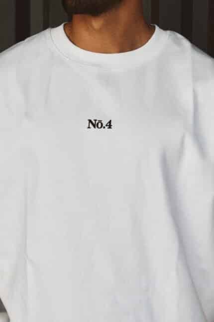 טישרט NO.4 לבן